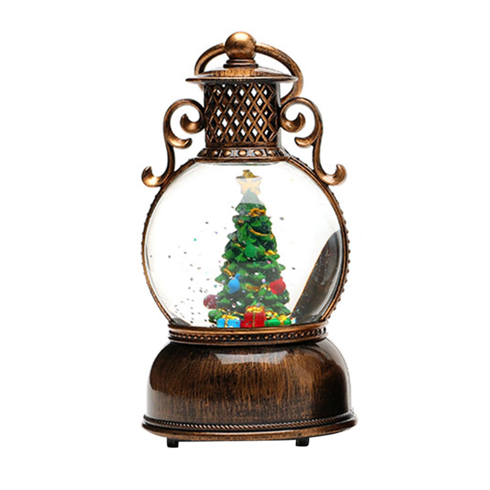 Linterna navideña con bola de nieve para decorar el árbol de Navidad