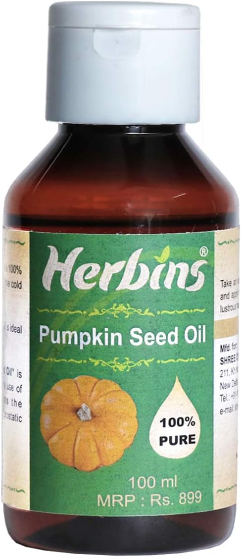 Herbins pumpkin seed oil for hair growth, skin care, anti aging - 100ml