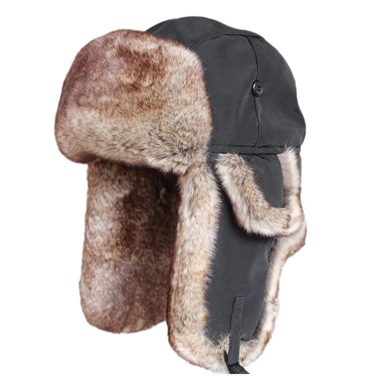 Cappello da Aviatore Impermeabile Berretto Antivento Invernale Cappelli Russo per Uomo Donna con Paraorecchie