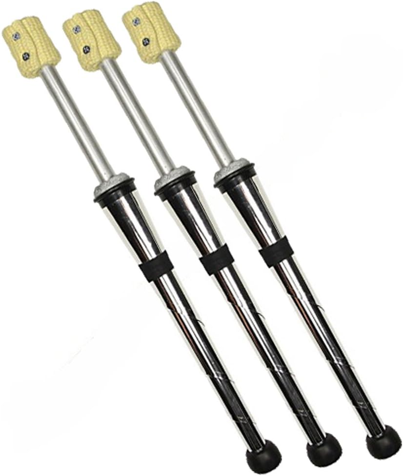 Higgins Brothers Pyro Circus Juggling Torches Set of 3 with Wrapped Handle and Rubber End Cap