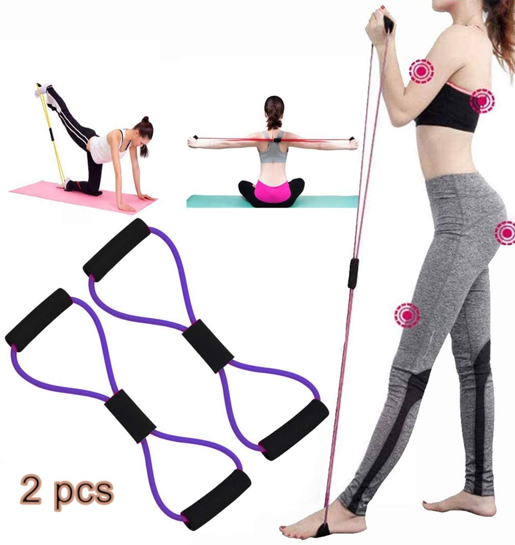8 Fasce Di Resistenza Elastiche Per Fitness, 8 Forme, Corda Da - Foto 4