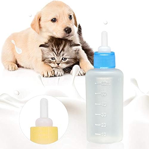 Miniatura 6 de Kit de botella para mascotas botella líquida para apretar mini tetina de silicona reemplazable para gatitos recién nacidos cachorros conejos