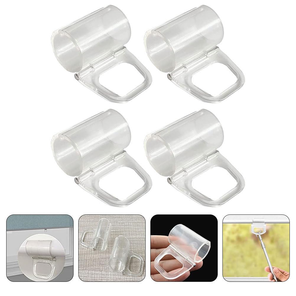 Cabilock 8Pcs Roller Blind Pull Handles, Plastic Clip-On Grip for 20mm Bottom Hem Bar, Window Shade Lifting Clips - Image 4