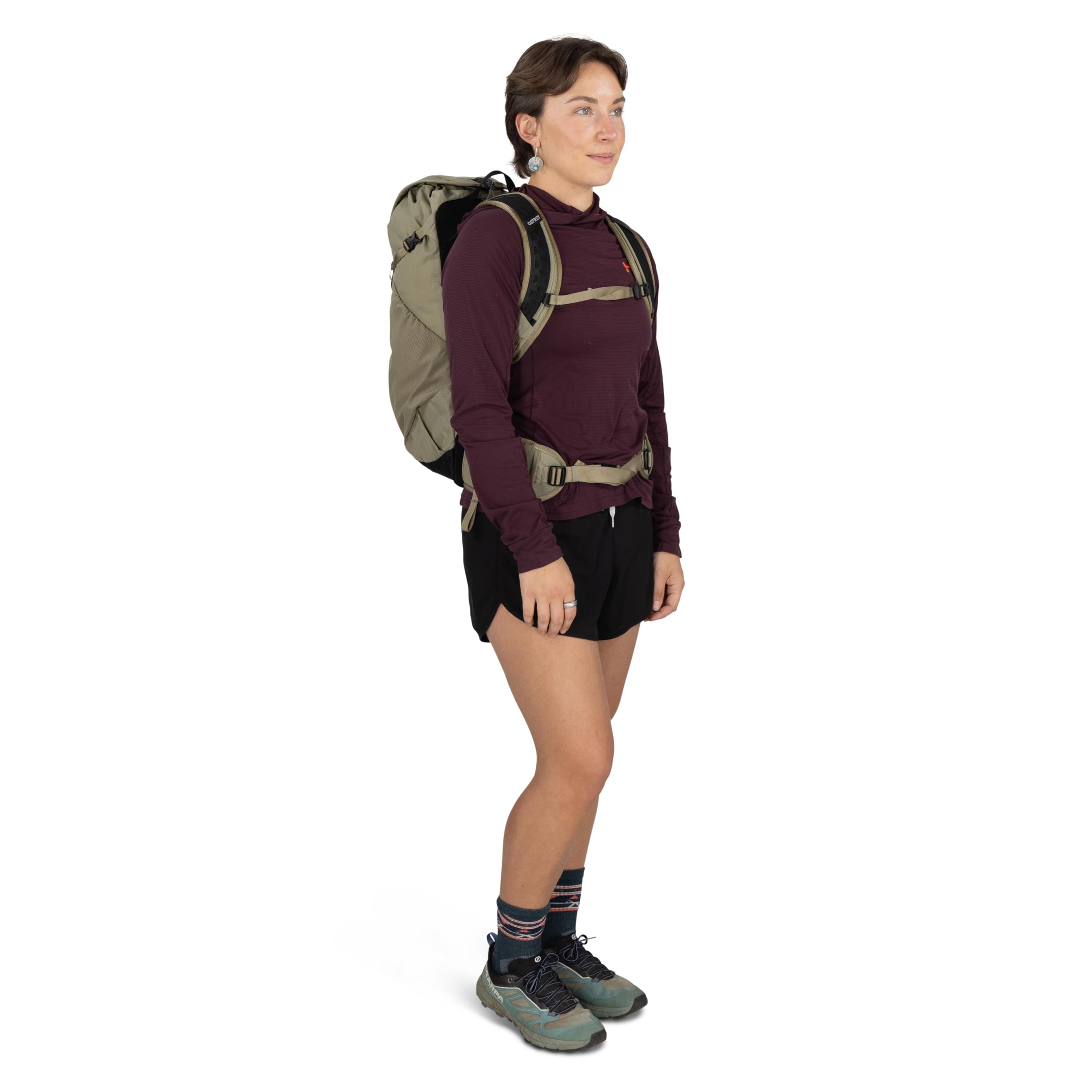 Osprey Sportlite Lekki plecak turystyczny 22 l, dla mężczyzn i kobiet, torba na co dzień, plecak podróżny, czarny kruk