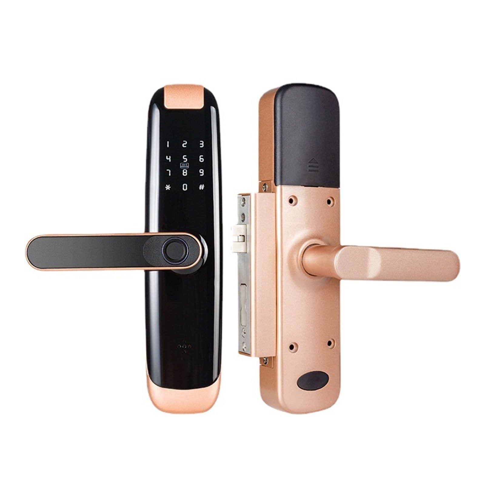 DIGNIFE Smart Door Lock, One Touch Open Semi Automatic Smart Door Lock with Face Recognition Fingerprint and Password