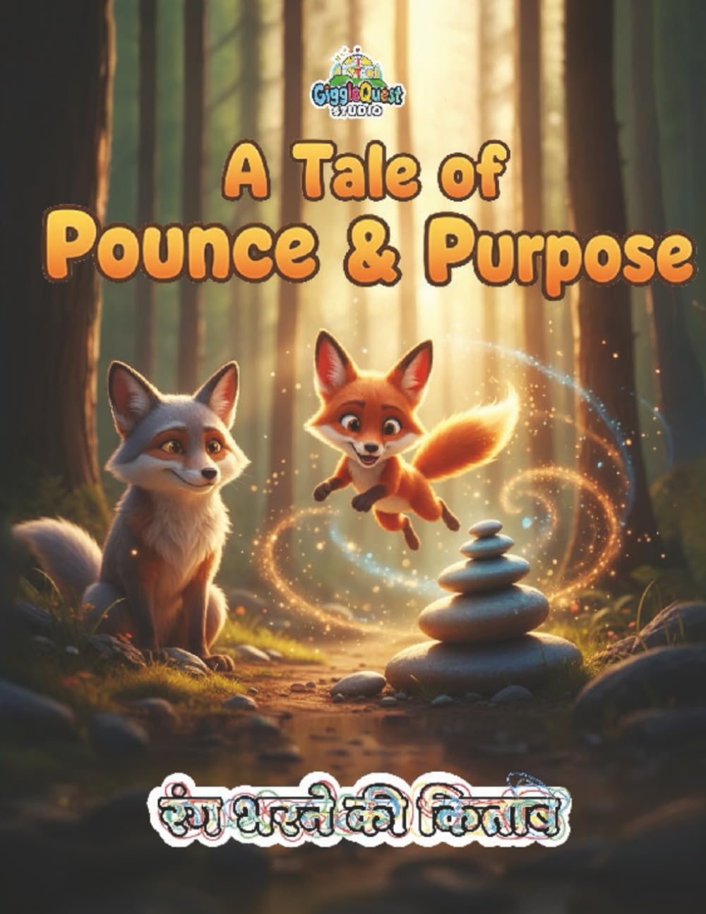 A Tale of Pounce & Purpose: रंग भरने की किताब | GQ01 (GiggleQuest रंग भरने की पुस्तकों के साथी)
