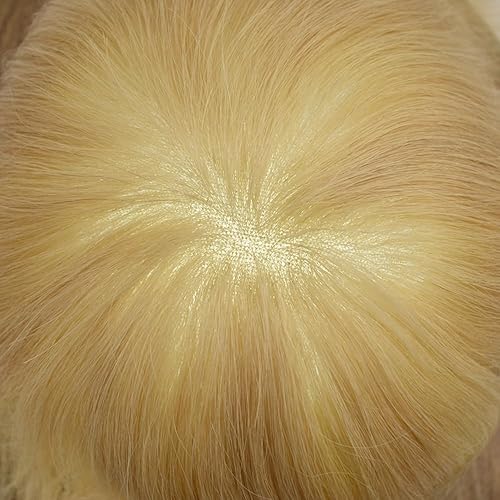 Miniatura 5 de Toupee - Pieza de cabello humano real para hombre, sistema de cabello tipo tupé para hombres, encaje suizo suave, extensiones de cabello para