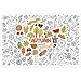 Fall Giant Coloring Poster Autumn Large Coloring Banners Pumpkin Leaves Wall Floor Huge Color-in Paper Sheets for Kids Fall Craft Back to School Classroom Activities Party Supplies 47.2