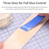 Vista 6 de 3 piezas de plástico azul esparcidor de placa raspadora de placa de frotis cepillos duraderos, flexibles, fáciles de limpiar, kit de espátula