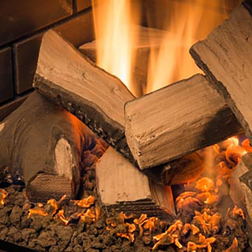 Abbot 30" Natural Gas Deluxe Direct Vent Insert Fireplace w/Ceramic Brick Panels & Log Set