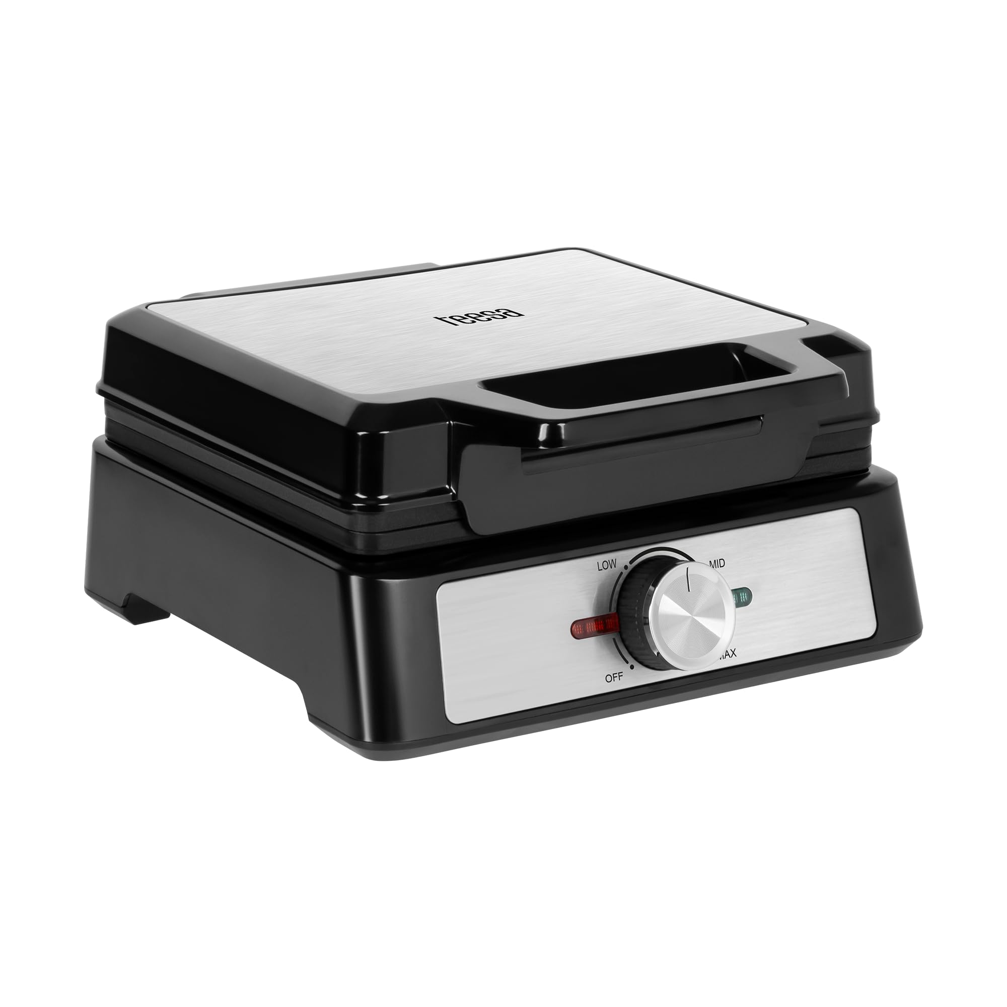 Gofrera 2 gofres 1600 W acero inoxidable regulación de potencia Teesa