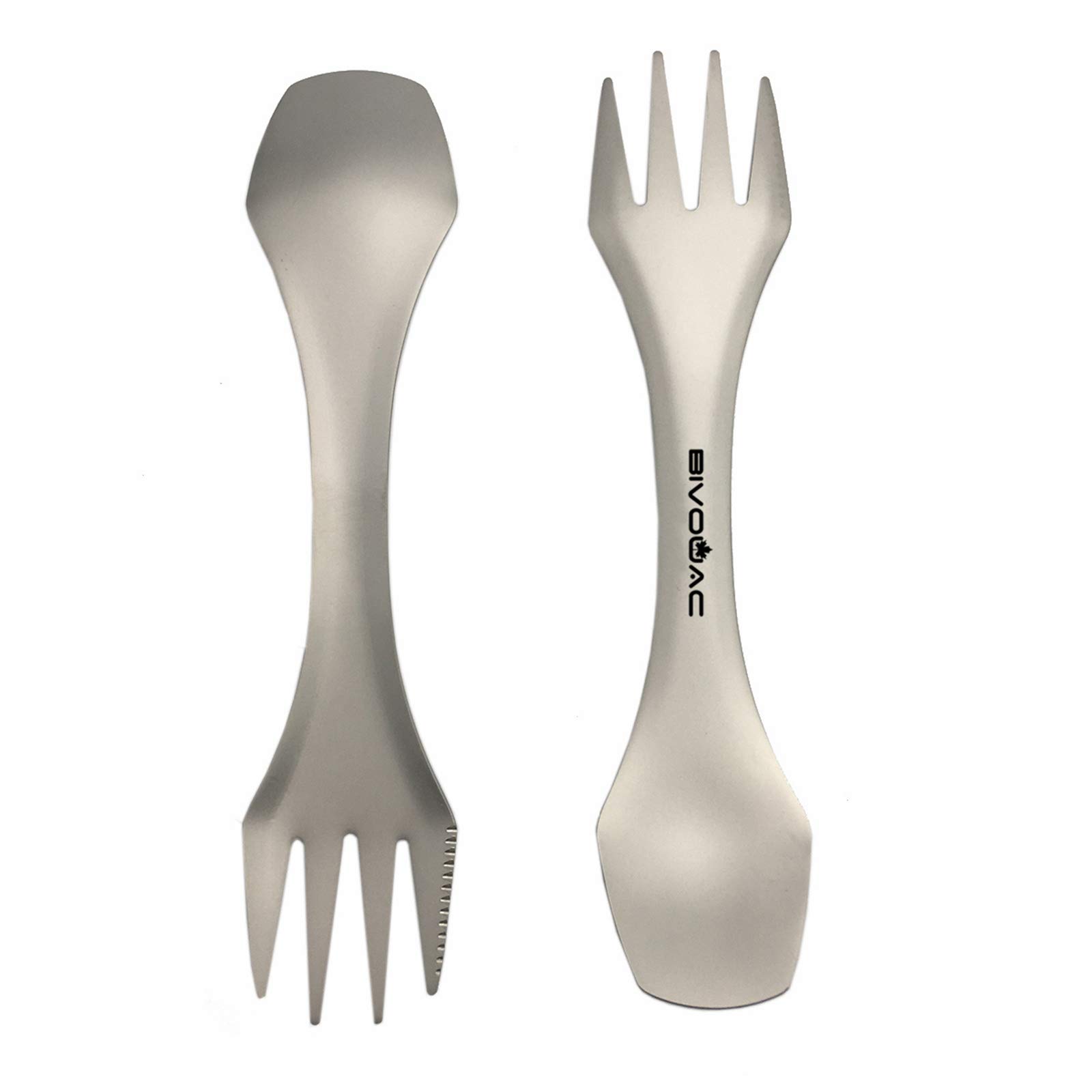 BIVOUAC Titanium Spork 3 In 1 Camping Culterys Travel Untensils for Backpack