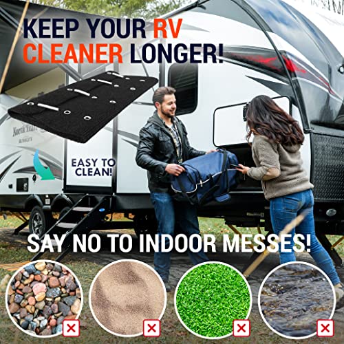 Latch.it Rv Step Covers 4 Pack | 23" Wide Camper Step Carpet Covers | Camper Step Covers | Rv Step Carpet Best Fits 8-11" Deep Rv Stairs | Keep Your Rv Cleaner With Our Rv Stair Covers! #TOP2