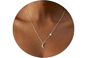 Enchanting Star Moon Necklace: Illuminate Your Radiance