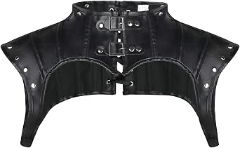Charmian Womens Steampunk Gothic Leather Costume Shoulder Jacket Shrug Armor