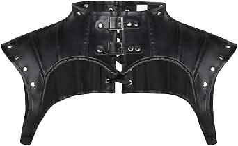 Charmian Women's Steampunk Gothic Leather Shoulder Jacket Shrug Armor