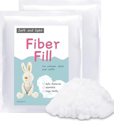 Vista 12 de LOKUNN Fibra de poliéster de 2.12 oz/60 g, relleno de fibra de poliéster (2.12 oz ~ 3.97 libras), relleno para animales de peluche, relleno