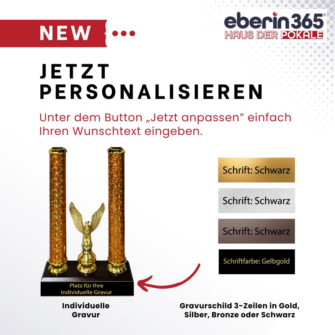 · XXL Fußball Wanderpokal – Der ultimative Siegertrophäe für Jede Liga · Tipprunde Ehrung · Fussball Säulenpokal · Pokal personalisierbar mit Gravur ·