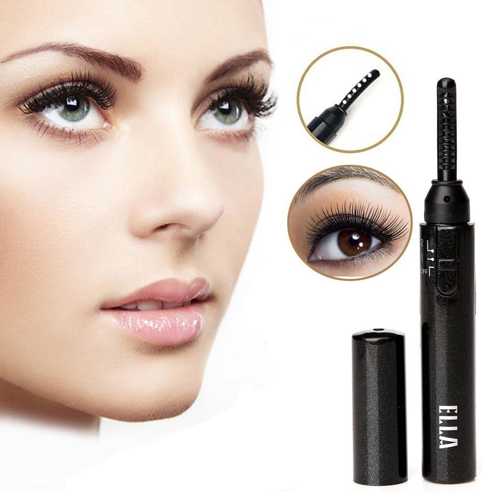Heated Eyelash Curler, Ouyulong Mini Portable Electronic Compact Makeup Eye Lash Brush Curling Tool, Long Lasting