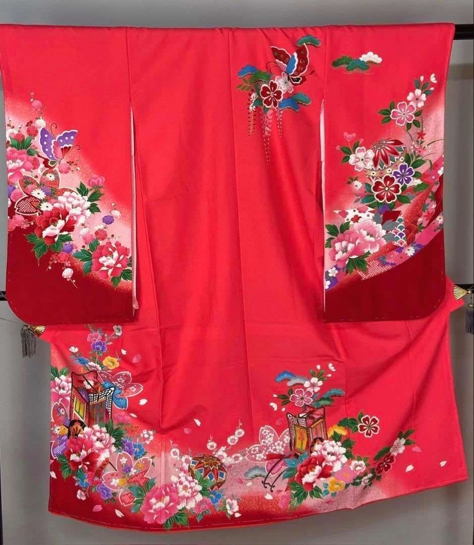 【激安】新品お祝い着正絹四つ身襦袢付き132 お祝い着正絹四つ身襦袢付き132