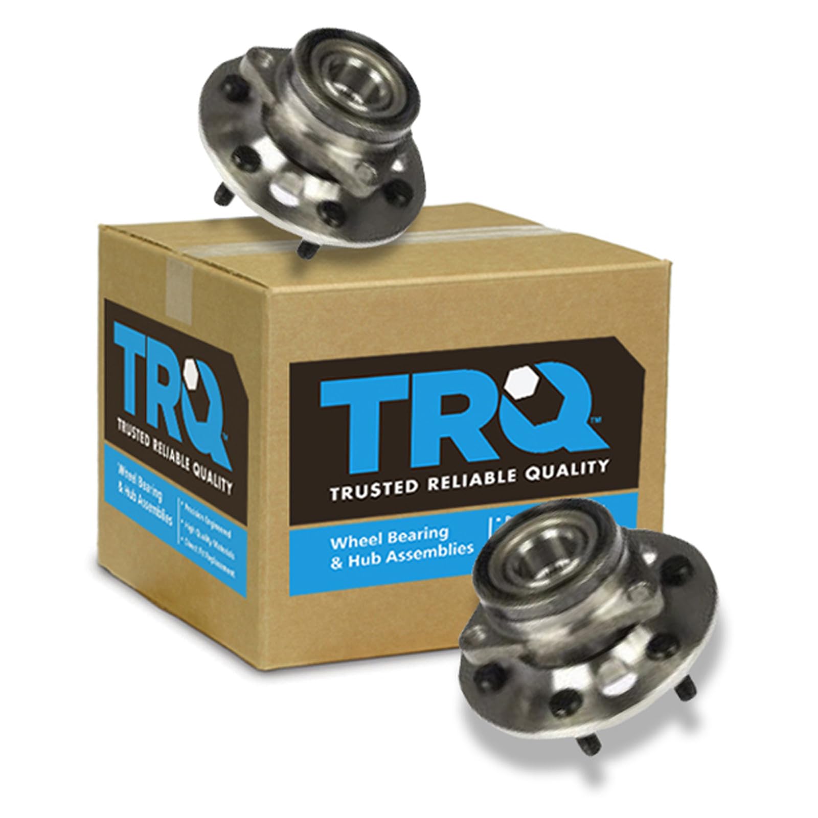 TRQ 2 Piece Front Wheel Bearing &amp; Hub Assembly Set