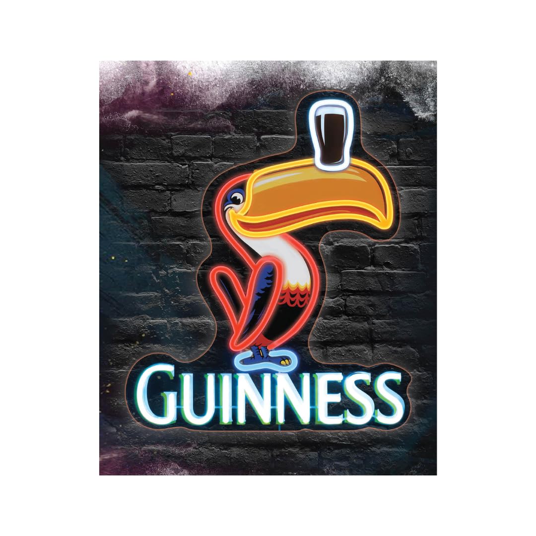 Guinness Toucan Neon LED Wall Sign | Official Guinness Light Sign 40 x 48 cm