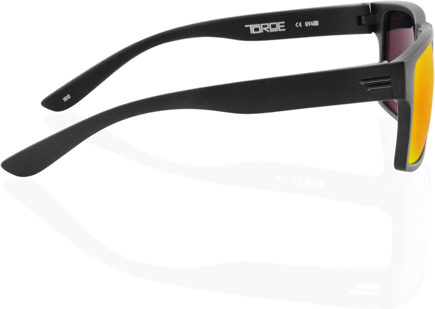 Miniatura 4 de TOROE TR90 - Lentes de sol polarizados con emblema negro de grado A con lentes de policarbonato antirreflectantes repelentes al agua