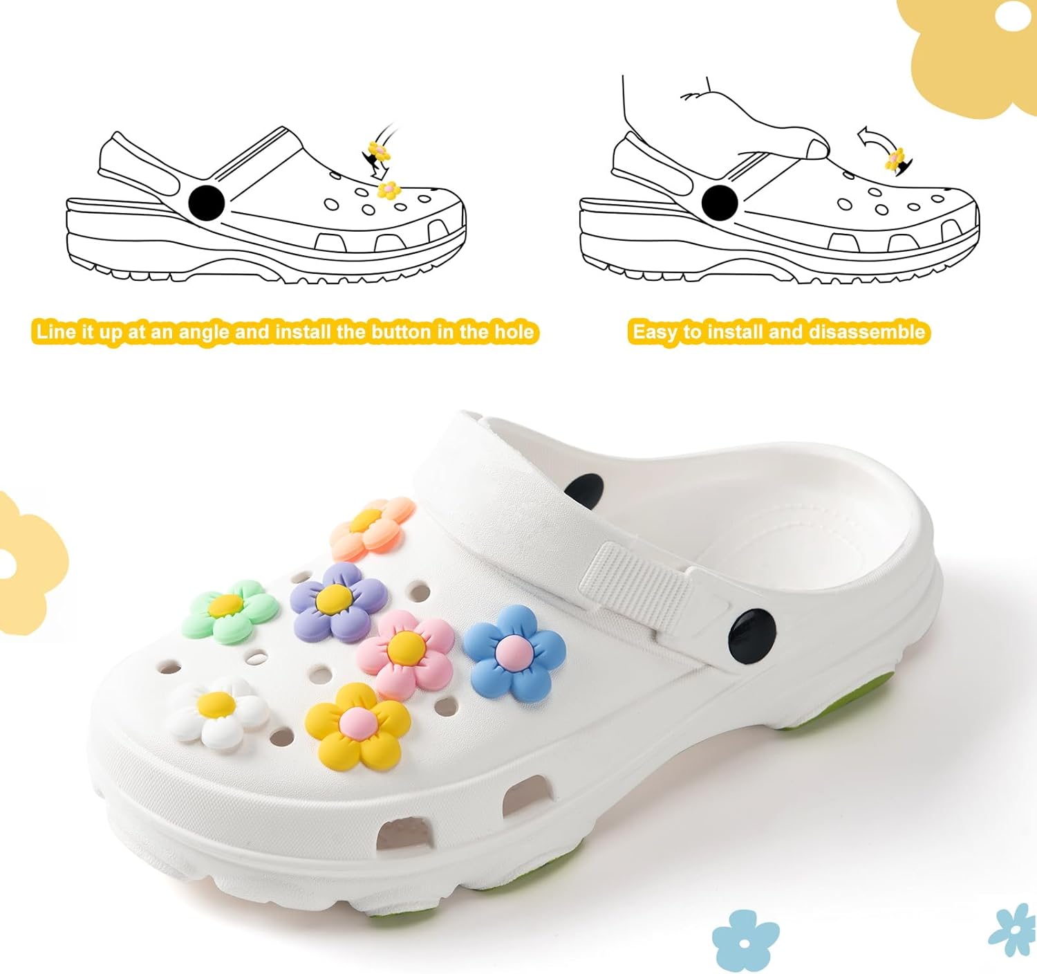 RDNKVB 15 Pièces Charmes De Chaussure En PVC, Breloques Dessin Animé Pour Crocs, Bracelet Décorations De Fête, Cadeaux D'Anniversaire