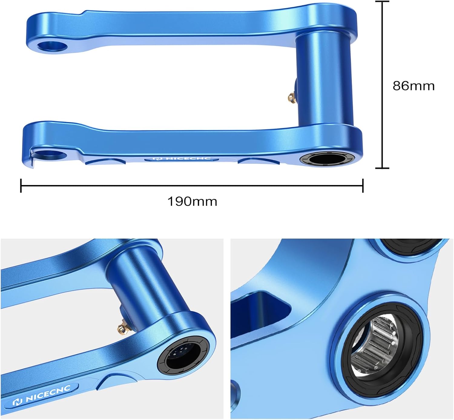 NICECNC Motorcycle Lowering Link Aluminum Compatible with Yamaha YZ125 2006-2024 YZ125X 2020-2023 YZ250 2006-2024 YZ250X 2016-2023 WR250F 2006 WR450F 2006,See Fitment