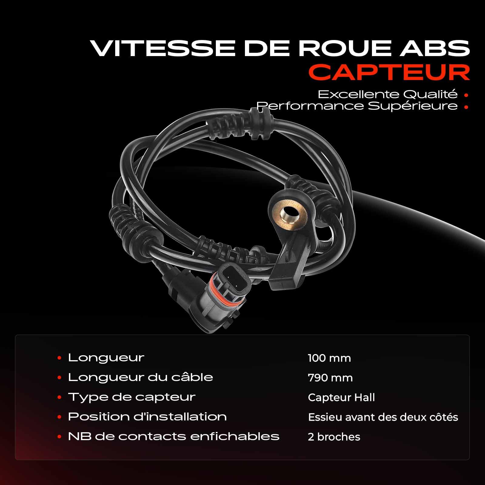 Frankberg Capteur ABS essieu avant 1649058200 | Compatible avec: ,