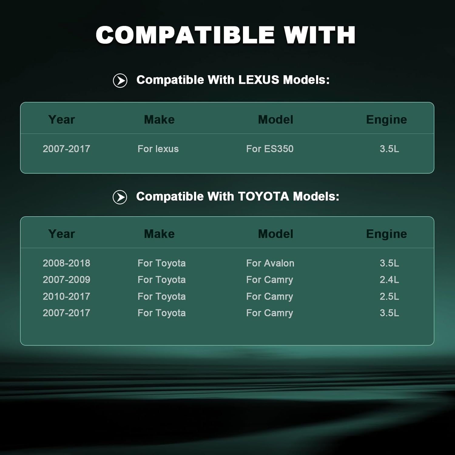 D1293 D1212 Front & Rear Ceramic Brake Pads for 2007-2017 Toyota Camry,for 2008-2018 Avalon, 2007-2018 Lexus ES350, 2013-2018 Lexus ES300h,8PCS