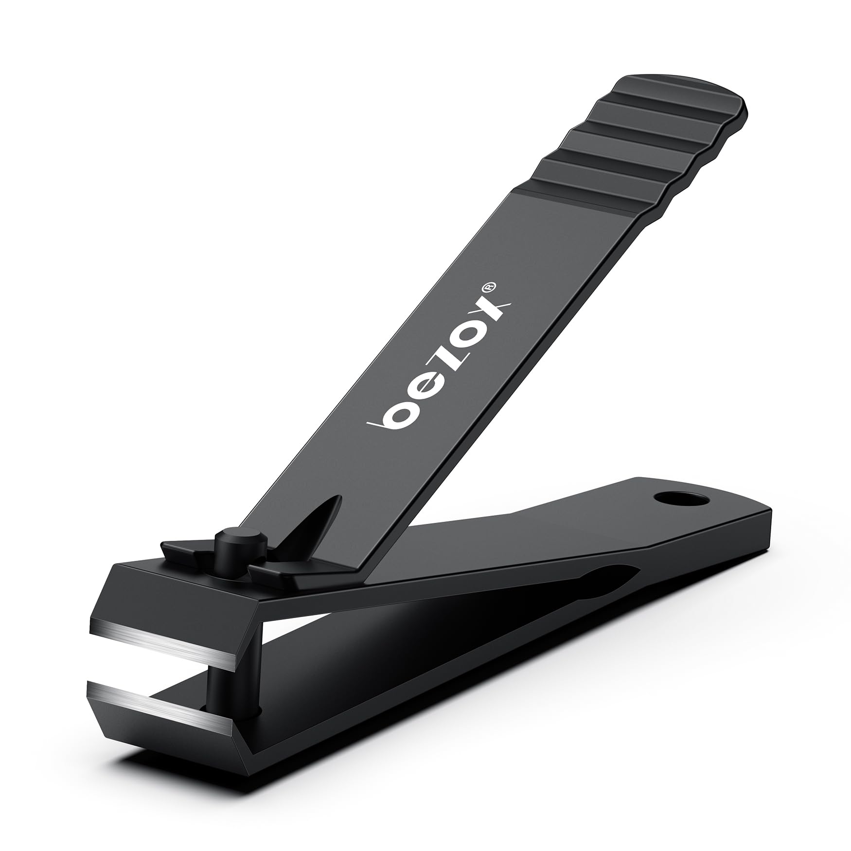 BEZOX Large Toe Nail Clippers for Thick Nails - Straight Edge Nails Clipper for Men, Toenails Clipper for Seniors, Heavy Duty Stainless Steel Fingernail Clippers for Women, Thick Toenails Tool - Black