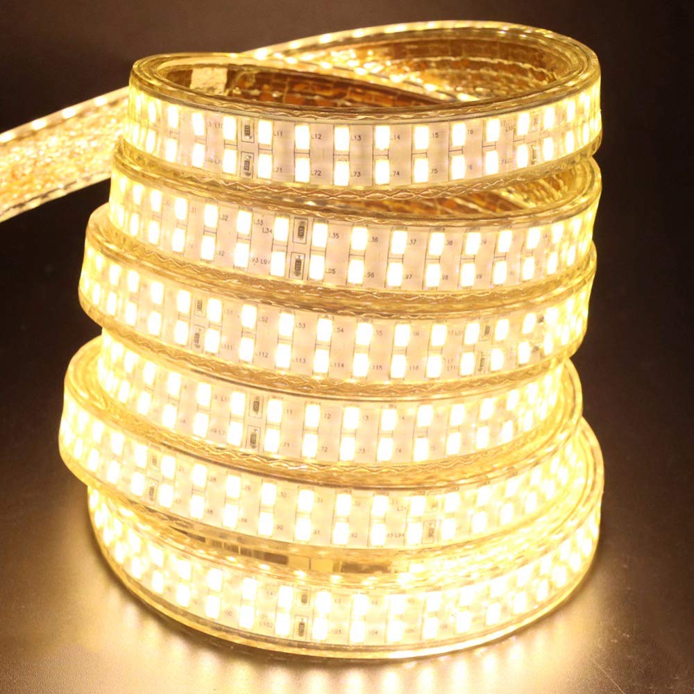 Taśma LED, 220 V AC 2835, 180 diod LED/m IP68, listwa świetlna LED (zimna biel), 12 m