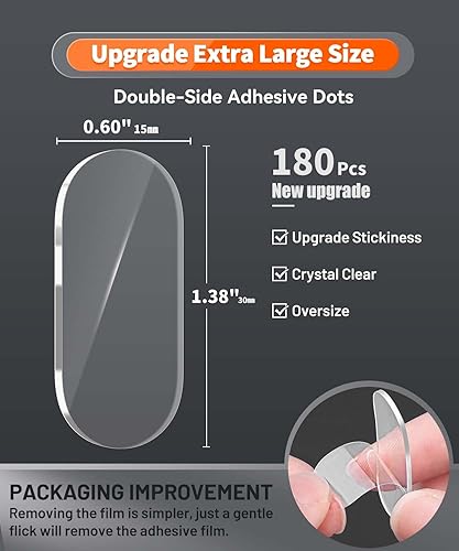 Miniatura 2 de Masilla de montaje extraíble extra grande, puntos adhesivos de doble cara fuertes sin residuos, adhesivo transparente de museo para manualidades de