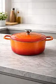 Caçarola 24cm Indução, 4,5L, Panela Antiaderente, Revestimento Cerâmico de Alta Qalidade, Fogão Convencional e Indução, Panela Estilo Francesa com Tampa, Alta Durabilidade e Resistência