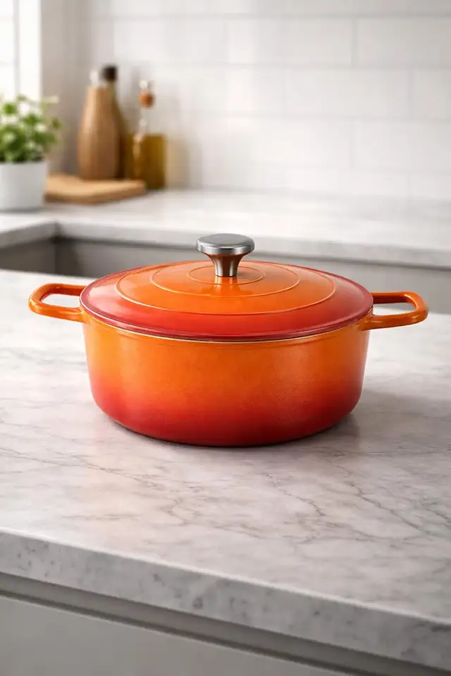 Caçarola 24cm Indução, 4,5L, Panela Antiaderente, Revestimento Cerâmico de Alta Qalidade, Fogão Convencional e Indução, Panela Estilo Francesa com Tampa, Alta Durabilidade e Resistência