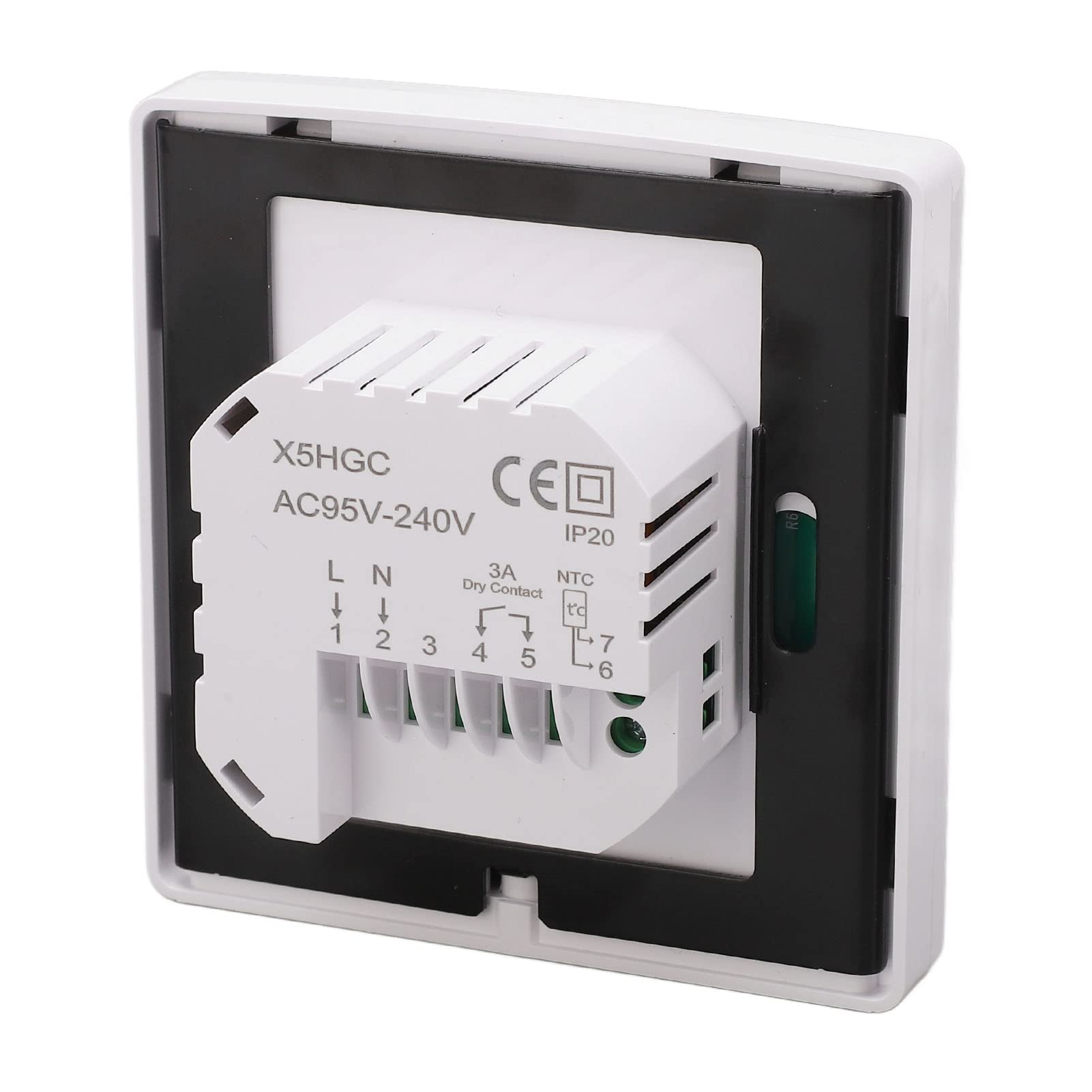 Inteligentny termostat programowalny regulator temperatury z ekranem dotykowym LCD do ogrzewania kotła instalacja podtynkowa Panel ze szkła ABS 86 typ