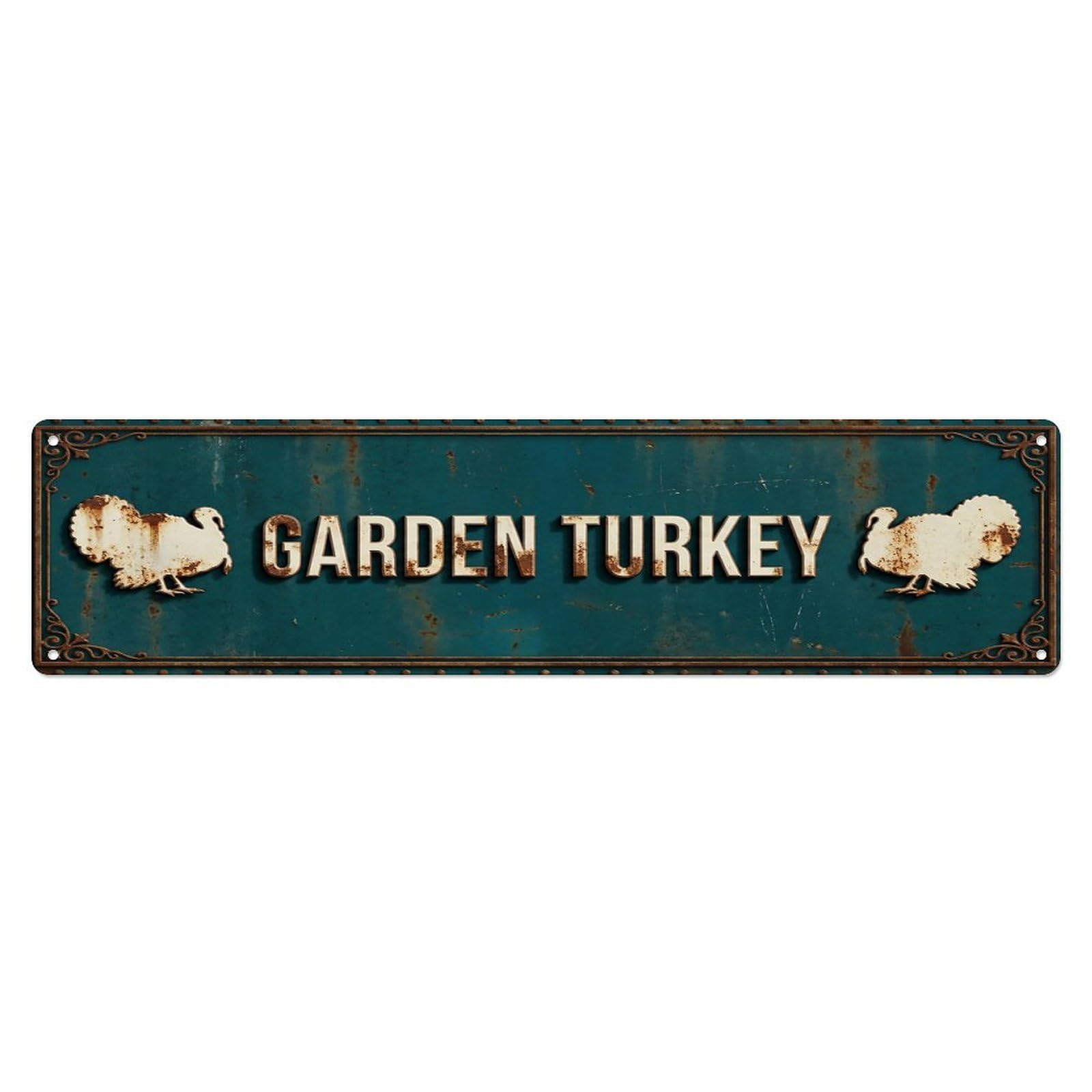 GARDEN TURKEY Vintage Poultry Rustic Farmhouse Metal Tin Sign