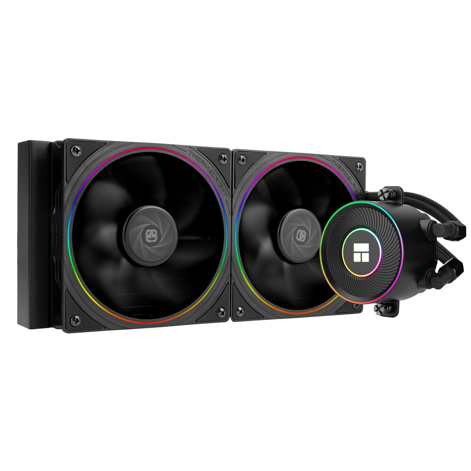 TR-Thermalright Aqua Elite 240 V5 ARGB Black Refroidisseur liquide pour processeur, refroidissement AIO, double ventilateur PWM, ARGB 2000 tr/min, pour AM4/AM5, Intel LGA1851/1700/115x/1200, noir