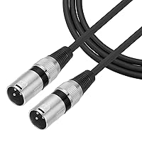 Vista 1 de MECCANIXITY Cable de micrófono XLR macho a macho de 5 pies y 3 pines, adaptador profesional de audio XLR, cables de micrófono para sistemas PA