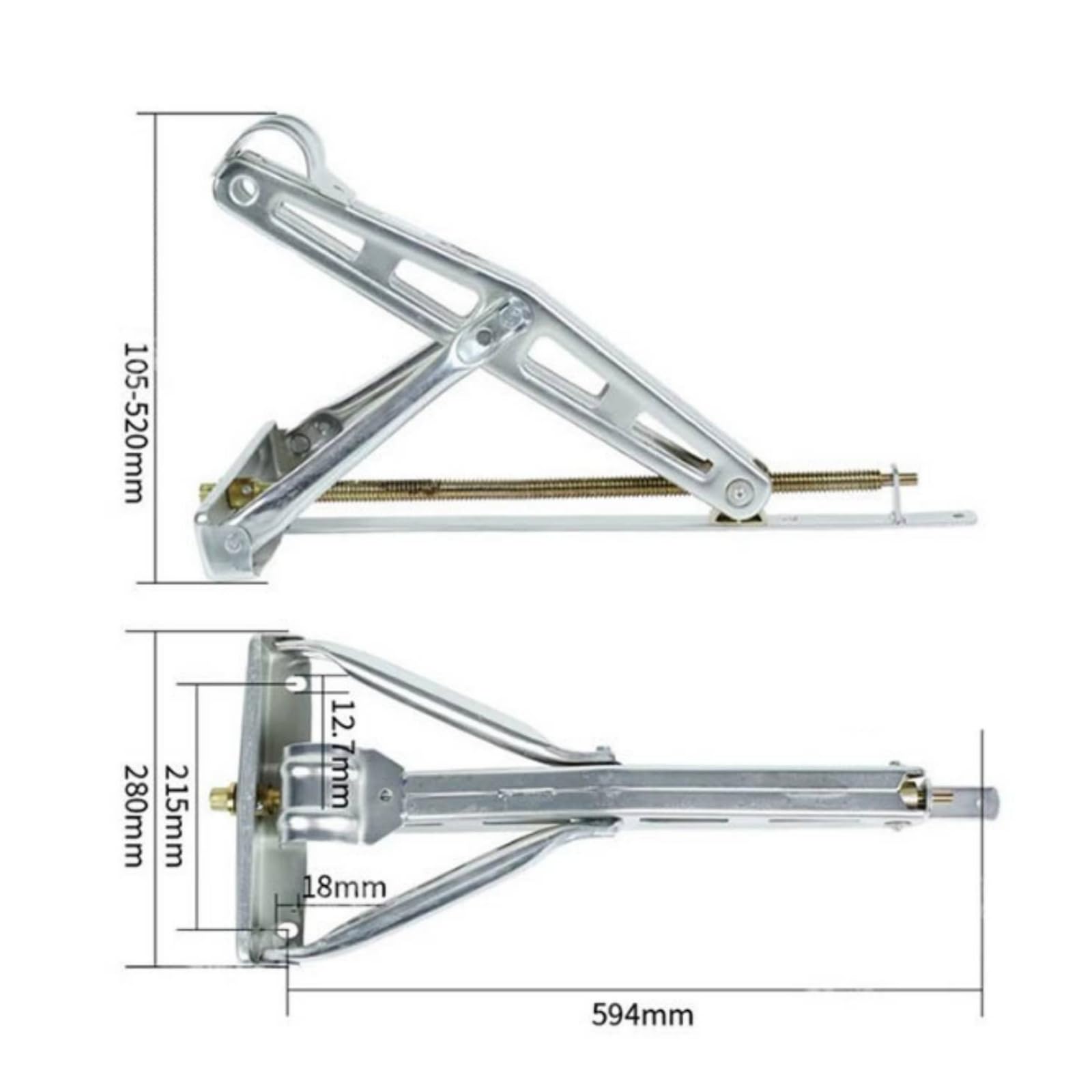 Piedino Stabilizzatore per Rimorchio con Manovella Supporto per Roulotte con Base Ampia per Terreni Diversi in Campeggio