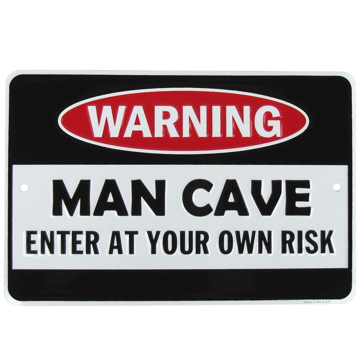 TG,LLCTreasure Gurus Warning Man Cave Funny Embossed Aluminum Sign Novelty Garage Home Bar Decor