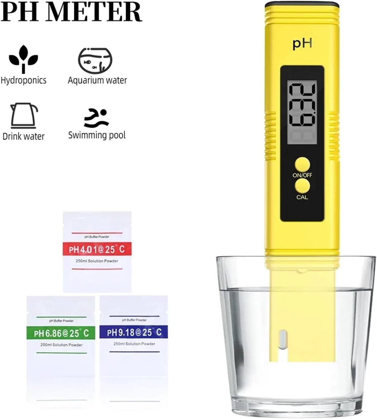 TDS Meter, Digital PH/TDS Meter Automatic Calibration 0.01 and Tester Probe Water Quality Test Monitor Aquarium Pool,Digital Tester(TDS018)