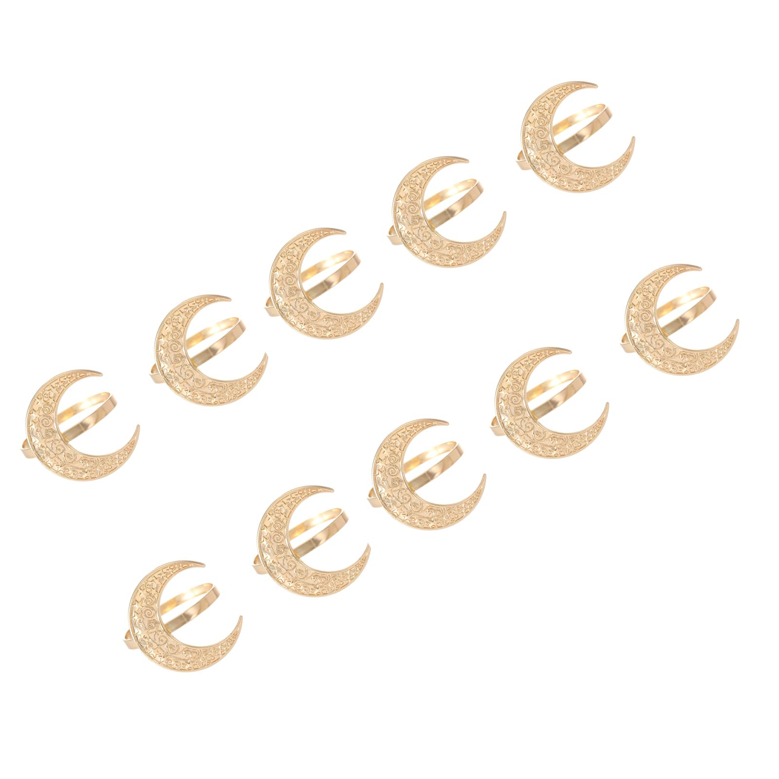 Tsophreniq Moons Pattern Napkin Fasteners Rustproof Metal Tableware Accessories Elegant Dinner Party Holders Sustainable Table Decoration Clip