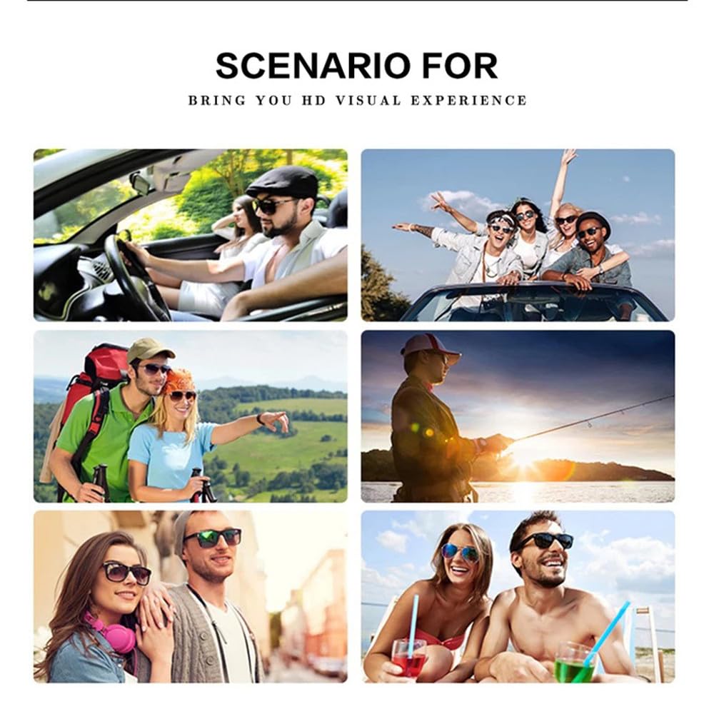 Gafas de sol redondas informales polarizadas con protección UV, gafas de sol TR de montura completa con protección UV400