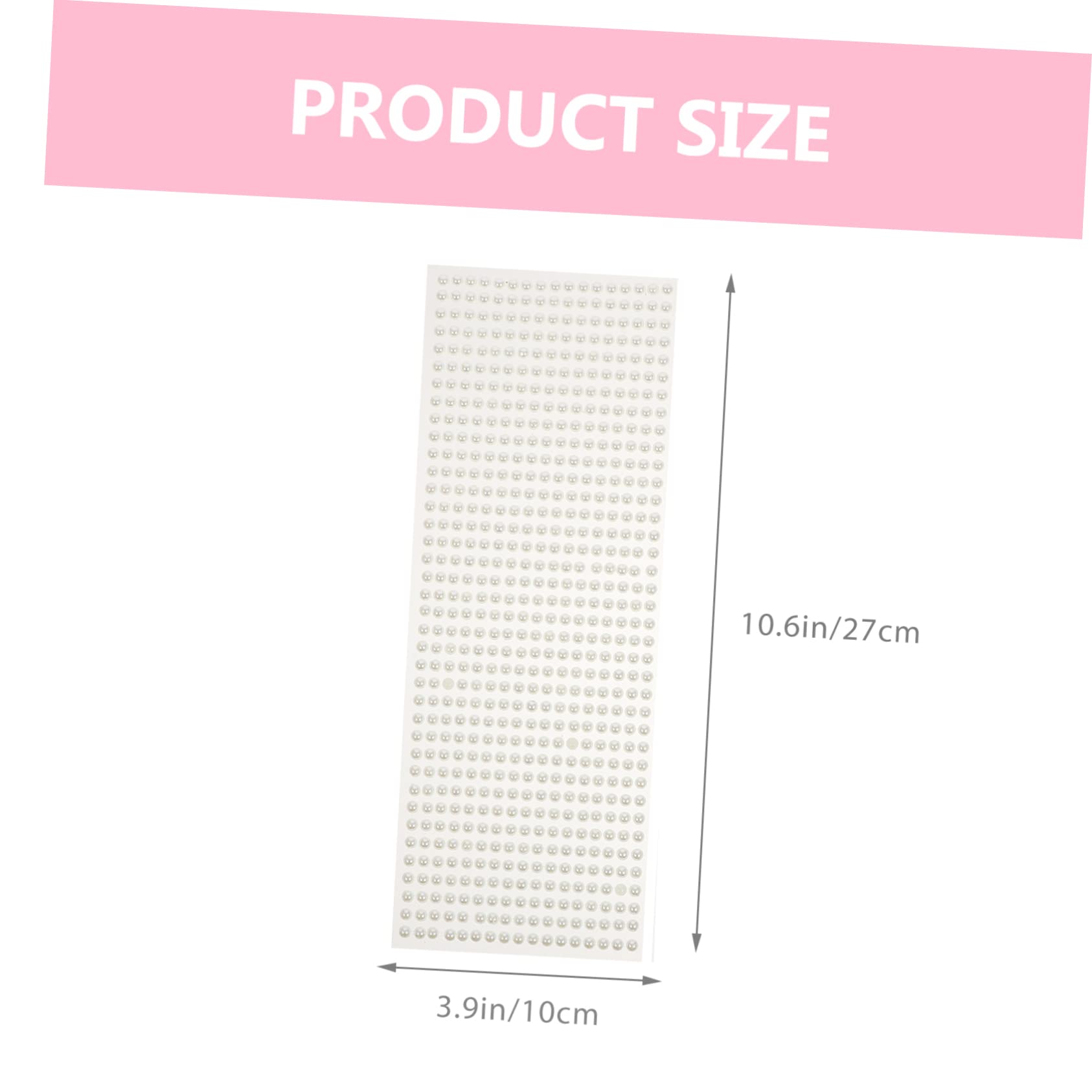 Homoyoyo 4 Sheets Pearl Sticker Face Face Stickers Uv Strips Cute Makeup Stick Pearls Beige Resin