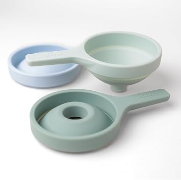 3 x Green Silicone Funnels for Kids - Kids Funnels for Water and Sand | Coloured Funnels for Children | Sand and Water Play Accessories | Suitable for 18 Months Plus | Tuff Tray Accessories