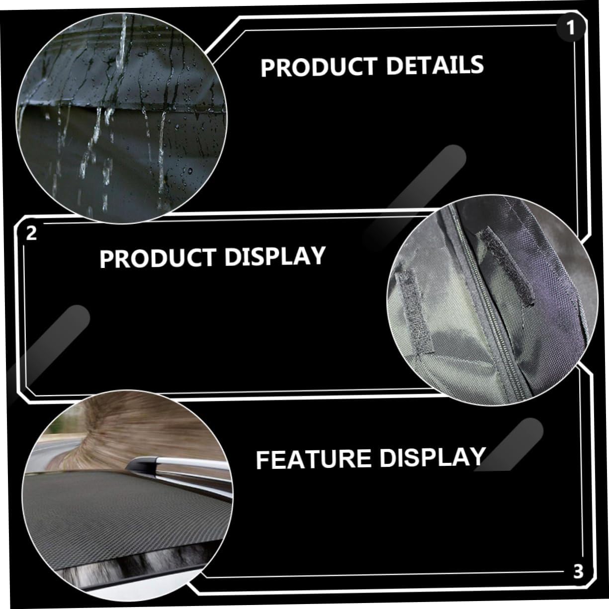 High Capacity Car Roof Bag with Anti-Slip Mat Durable Oxford Rooftop Cargo Carrier for All Vehicles Easy to Store Use
