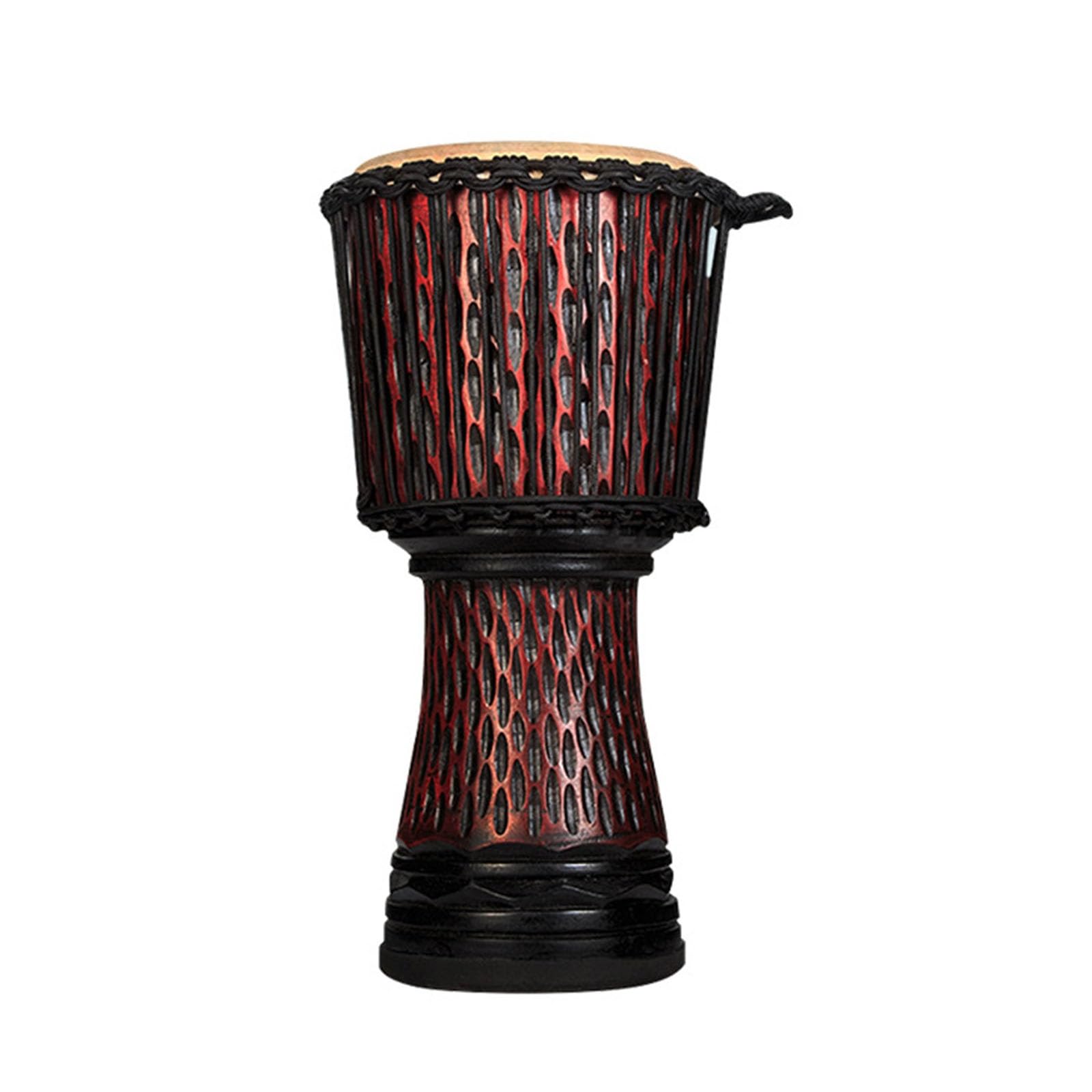 10/12 Cali Afrykański Bęben Ręcznie Robiony Bęben Djembe, Głowa Bębna z Koziej Skóry na Festiwale Muzyczne, Spotkania Rodzinne, Wesele(Professional 12-inch B)