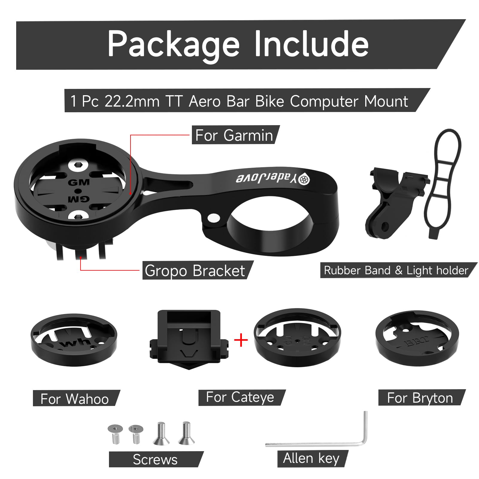 Bike AeroBar GPS Halterung - Aluminium Computerhalter Für 22,2mm Lenker